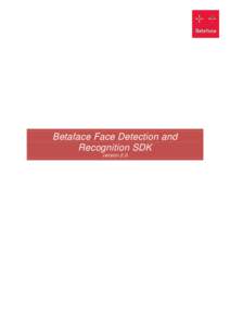 Betaface Face Detection and Recognition SDK version 2.0 Page 1 of 41