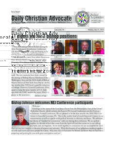 Daily Report  Daily Christian Advocate The Northeastern Jurisdiction Conference of The United Methodist Church Volume 20, Issue 2