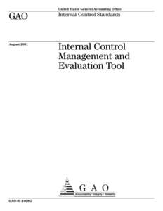 GAO-01-1008G Internal Control Management and Evaluation Tool