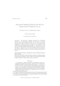433  Documenta Math. Equivariant Fredholm Modules for the Full Quantum Flag Manifold of SUq (3)