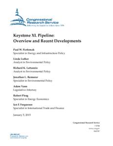 Keystone XL Pipeline: Overview and Recent Developments