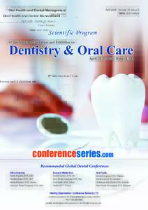 Oral Health and Dental Management  April 2016 Volume 15, Issue 3 ISSN: Open Access