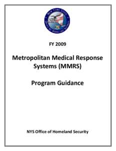 FY[removed]Metropolitan Medical Response Systems (MMRS) Program Guidance