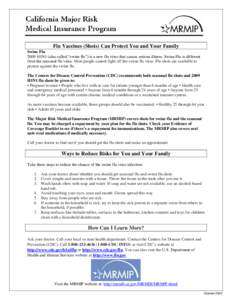 Microsoft Word - Attachment I MRMIP H1N1 Flyer[removed]doc