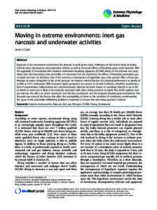 Moving in extreme environments: inert gas narcosis and underwater activities