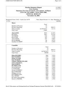 GEMS ELECTION RESULTS  Page 1 of 2