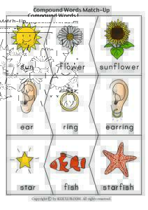 Compound Words Match-Up  sun flower