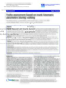 Frailty assessment based on trunk kinematic parameters during walking