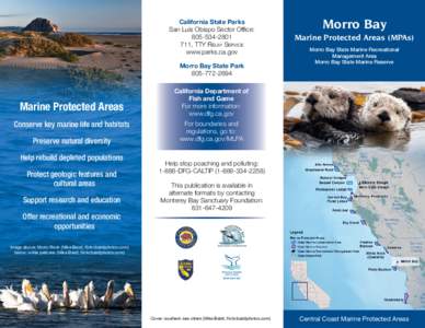 Morro Rock / Marine protected area / Morro Bay State Park / Morro Bay State Marine Recreational Management Area and Morro Bay State Marine Reserve / Morro Bay /  California / Elkhorn Slough / Geography of California / Geography of the United States / California