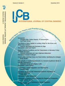 Cover pages of the International Journal of Central Banking, December 2010