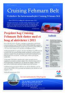 cfbNYT nummer 1  Januar 2011 Cruising Fehmarn Belt Nytårsbrev fra havnesamarbejdet Cruising Fehmarn Belt