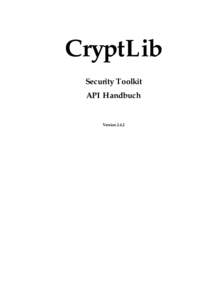 CryptLib Security Toolkit API Handbuch