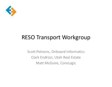 Transport RESO Spring 2013