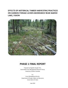 Lewes Lake Caribou/Lichen Report