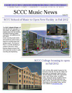 SCHENECTADY COUNTY COMMUNITY COLLEGE—SCHOOL OF MUSIC  SCCC Music News