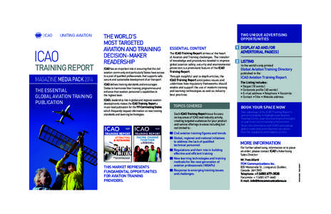 ICAO Training Report 2014.qxp_FINAL 7 Janv. 2014