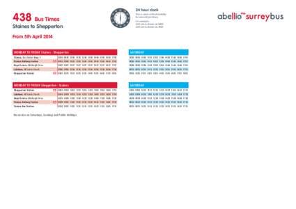 438 Bus Times  Staines to Shepperton[removed]