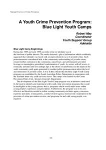 A youth crime prevention program : blue light youth camps