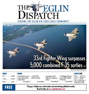 Friday, June 6, 2014  33rd Fighter Wing surpasses 5,000 combined F-35 sorties | 11