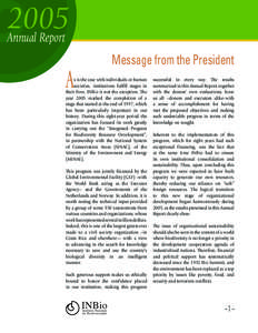 2005 Annual Report A Message from the President