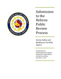 Submission to the Hebron Public Review Process
