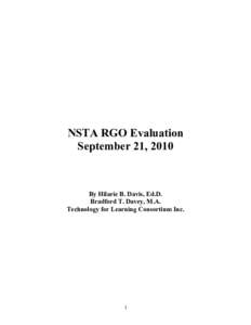 TFS NSTA RGO EvaluationSept2010