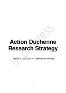 Action Duchenne Research Strategy Version)- Post national meeting 1
