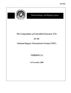 STDINational Imagery and Mapping Agency The Compendium of Controlled Extensions (CE) for the