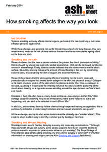 FebruaryHow smoking affects the way you look 10  Introduction