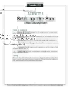 PhysicsQuestACTIVITY 3 Soak up the Sun (Heat absorption)