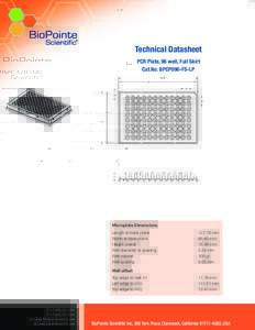Technical Datasheet PCR Plate, 96 well, Full Skirt Cat.No. BPCP096-FS-LP
