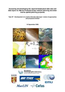 Accessing and developing the required biophysical data sets and data layers for Marine Protected Areas network planning and wider marine spatial planning purposes Task 2F - Development of a marine diversity data layer: r