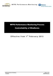 WFPS Performance Monitoring  WFPS Performance Monitoring Process Controllability of Windfarms  Effective from 1st February 2013