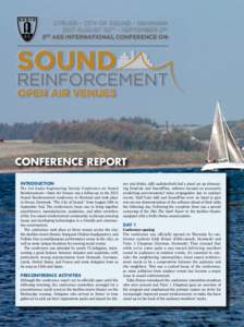 CONFERENCE REPORT  STRUER – CITY OF SOUND – DENMARK 2017 AUGUST 30TH – SEPTEMBER 2ND 3RD AES INTERNATIONAL CONFERENCE ON
