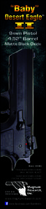 9mm Pistol 4.52” Barrel Matte Black Oxide Model: BE9900 Three popular calibers available