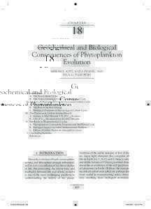 CHAPTER  18 Geochemical and Biological Consequences of Phytoplankton Evolution