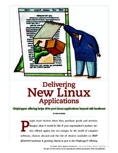 Delivering  New Linux Applications  Chiphopper offering helps ISVs port Linux applications beyond x86 hardware
