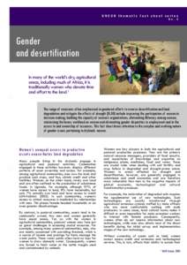 UNCCD thematic fact sheet series  No. 4 Gender and desertification