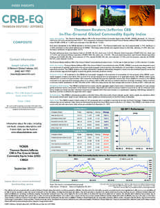 INDEX INSIGHTS  Thomson Reuters/Jefferies CRB In-The-Ground Global Commodity Equity Index COMPOSITE