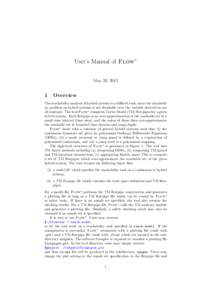 User’s Manual of Flow∗ May 29, Overview