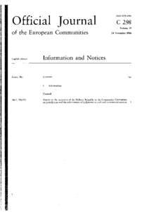 Official Journal of the European Communities English edition  Information and Notices
