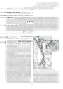 Permafrost, Phillips, Springman & Arenson (eds) © 2003 Swets & Zeitlinger, Lisse, ISBN[removed]An enhanced vegetation classification for permafrost modelling, NWT, Canada C. Duchesne, J.F. Wright, M.M. Côté & F.