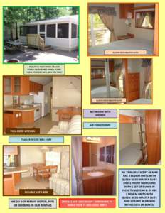 QUEEN SIZED MASTER SUITE  BEAUTIFUL PARK MODEL TRAILER RENTAL W/SCREENED PORCH, PICNIC TABLE, PROPANE GRILL AND FIRE RING!