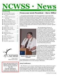 NCWSS Spring Newsletter, Vol 22, Num[removed]
