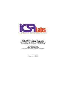 Wireless / Telecommunications engineering / Service set / Wireless security / Wireless LAN / IEEE 802.11 / Roaming / IEEE 802.1X / Network detector / Wireless networking / Technology / Computer network security