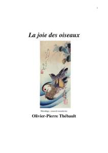 1  La joie des oiseaux Hiroshige, canards mandarins