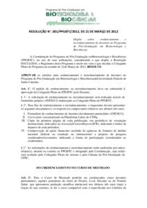 Res Normas Credenc-Biotec e Bioc. homologado em 28fev13
