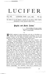 LUCIFER The Editors do not hold themselves responsible for any opinions, whether religious, philosophical, or social, expressed in signed articles. Itegtbtt mb j&attit Jtrtxmt.* 11. . . .