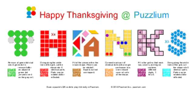 Happy Thanksgiving @ Puzzlium