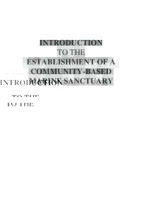 INTRODUCTION TO THE ESTABLISHMENT OF A COMMUNITY-BASED MARINE SANCTUARY